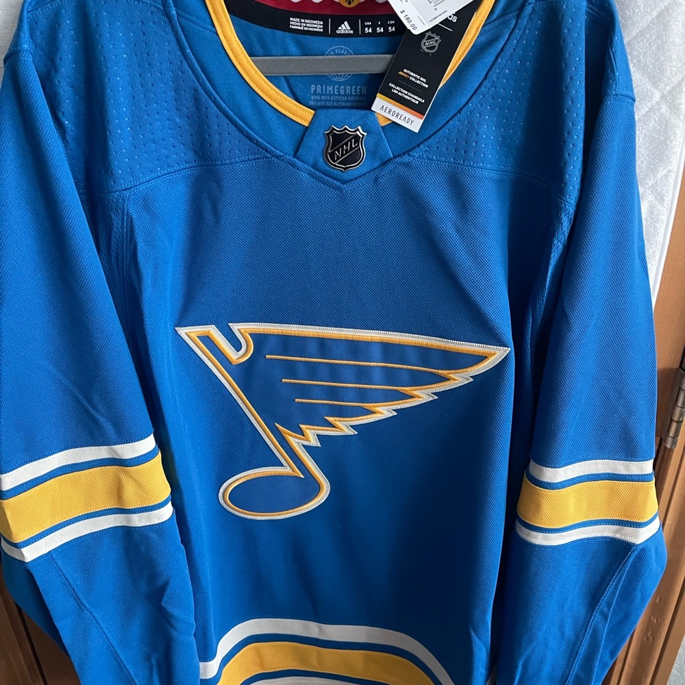 NEW Adidas Blue and Yellow NHL Jersey size 54  XL